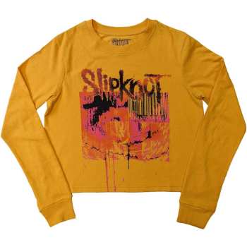 Merce Slipknot: Slipknot Ladies Long Sleeve Crop Top: The End So Far Barcode (back Print) (small) S