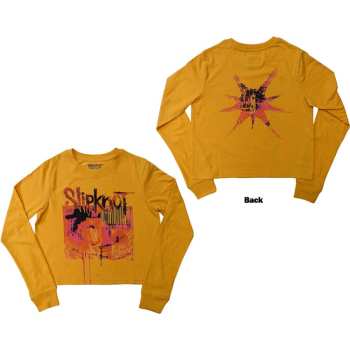 Merce Slipknot: Slipknot Ladies Long Sleeve Crop Top: The End So Far Barcode (back Print) (small) S