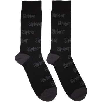 Merce Slipknot: Slipknot Unisex Ankle Socks: All Over Print Logos (black) (uk Size 6 - 11) UK Size 6 - 11