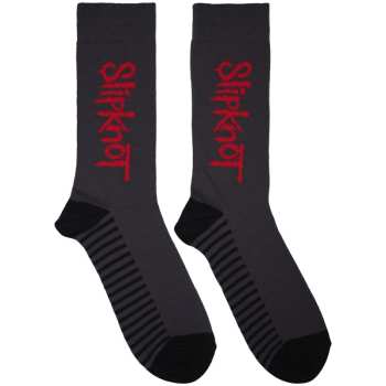 Merce Slipknot: Slipknot Unisex Ankle Socks: Logo Vertical (grey) (uk Size 6 - 11) UK Size 6 - 11