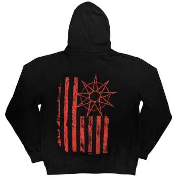 Merce Slipknot: Slipknot Unisex Zipped Hoodie: 9-point Flag (back Print) (small) S
