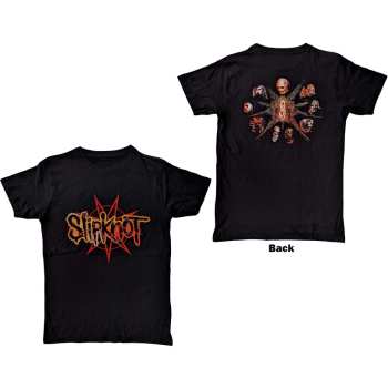 Merce Slipknot: Slipknot Unisex T-shirt: The End So Far Pentagram Heads (back Print) (small) S