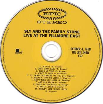 4CD Sly & The Family Stone: Live At The Fillmore East October 4th & 5th, 1968