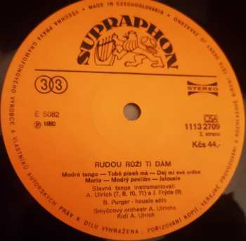 LP Antonín Ulrich Se Svým Orchestrem: Rudou Růži Ti Dám