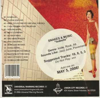 CD Snakes & Music: Isabelle