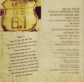 CD Snooky Pryor: Snooky Pryor And His Mississippi Wrecking Crew