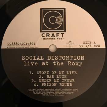 2LP Social Distortion: Live At The Roxy