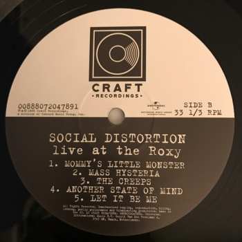 2LP Social Distortion: Live At The Roxy