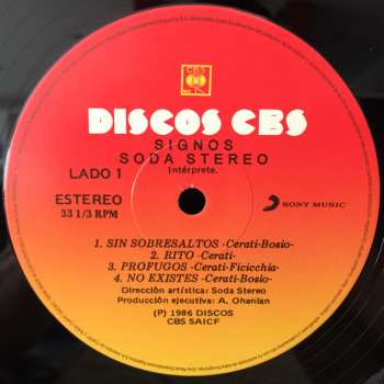 LP Soda Stereo: Signos