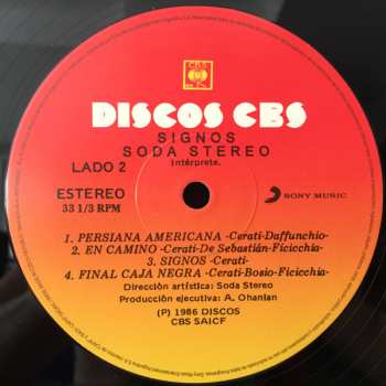 LP Soda Stereo: Signos