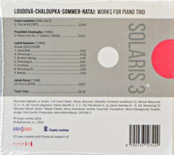 CD Solaris 3: Loudová-Chaloupka-Sommer-Rataj: Works for Piano Trio