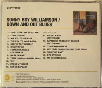 CD Sonny Boy Williamson: Down And Out Blues LTD