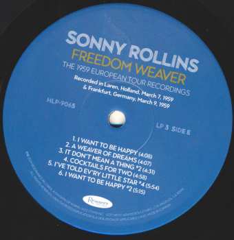 4LP/Set di cofanetti Sonny Rollins: Freedom Weaver (The 1959 European Tour Recordings) LTD | NUM