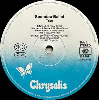 LP Spandau Ballet: True