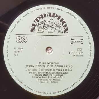 2LP Spejbl & Hurvínek: Zum Geburtstag CLR