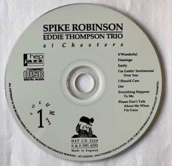 CD Spike Robinson: At Chesters Volume One