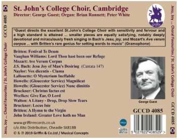 CD St. John's College Choir: Jesu, Joy of Man’s Desiring (Favourite)