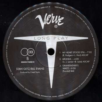 LP Stan Getz: Stan Getz & Bill Evans