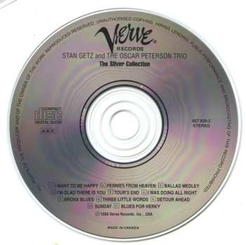 CD Stan Getz: Stan Getz And The Oscar Peterson Trio