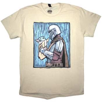Merce Star Wars: Star Wars Unisex T-shirt: The Mandalorian Holding Grogu (small) S