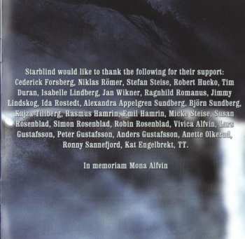 CD Starblind: Never Seen Again