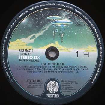 LP Status Quo: Live At The N.E.C.