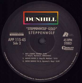 2LP Steppenwolf: Gold (Their Great Hits)