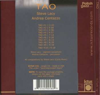 CD Steve Lacy: Tao