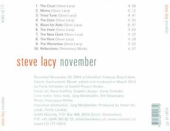 CD Steve Lacy: November