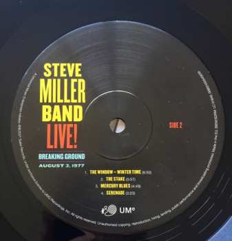 2LP Steve Miller Band: Live! Breaking Ground: August 3, 1977