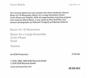 3CD/Set di cofanetti Steve Reich: The ECM Recordings LTD