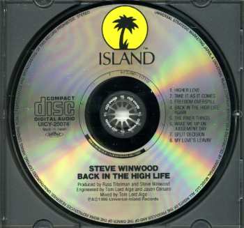 CD Steve Winwood: Back In The High Life