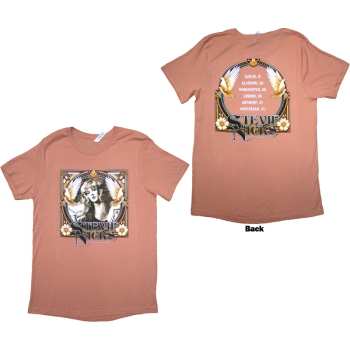 Merce Stevie Nicks: Stevie Nicks Ladies T-shirt: Tour '24 Retro Photo (orange) (back Print & Ex-tour) (small) S
