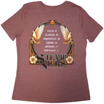 Merce Stevie Nicks: Stevie Nicks Unisex T-shirt: Tour '24 Retro Photo (pink) (back Print & Ex-tour) (small) S