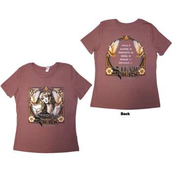 Merce Stevie Nicks: Stevie Nicks Unisex T-shirt: Tour '24 Retro Photo (pink) (back Print & Ex-tour) (small) S