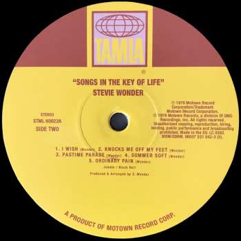 2LP/SP Stevie Wonder: Songs In The Key Of Life