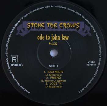 LP Stone The Crows: Ode To John Law