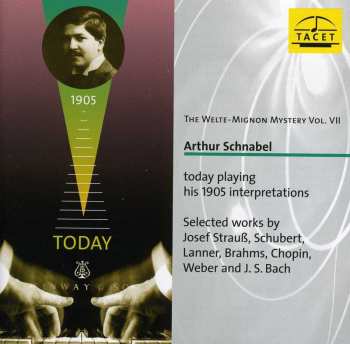 CD Straub / Schnabel / Schubert / Lanner / Brahms: Welte-mignon Mystery 8: Arthur Schnabel Today