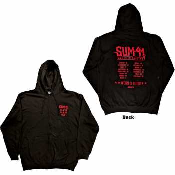 Merce Sum 41: Sum 41 Unisex Zipped Hoodie: Order In Decline Tour 2020 (back Print) (ex-tour) (x-large) XL
