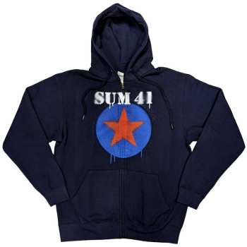 Merce Sum 41: Sum 41 Unisex Zipped Hoodie: Star Logo (ex-tour) (small) S