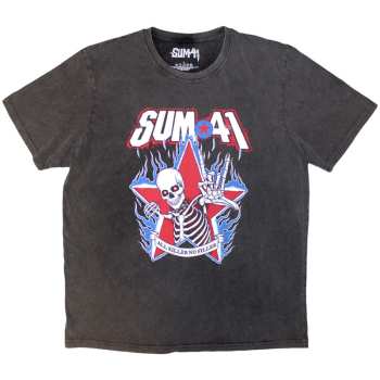 Merch Sum 41: Stone Wash Maglietta All Killer No Filler Skeleton