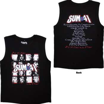 Merce Sum 41: Sum 41 Unisex Tank T-shirt: All Killer No Filler Tracklist (black) (back Print) (small) S