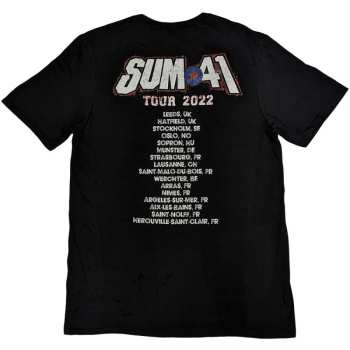 Merce Sum 41: Sum 41 Unisex T-shirt: Aknf Grid European Tour 2022 (back Print & Ex-tour) (small) S