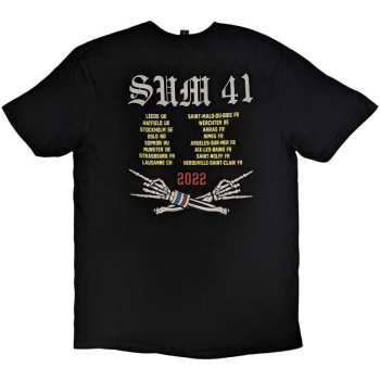 Merce Sum 41: Sum 41 Unisex T-shirt: Aknf Skeleton European Tour 2022 (back Print & Ex-tour) (small) S