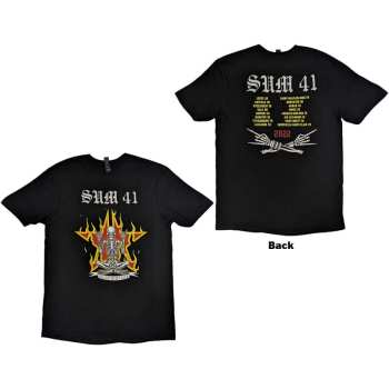 Merce Sum 41: Sum 41 Unisex T-shirt: Aknf Skeleton European Tour 2022 (back Print & Ex-tour) (small) S