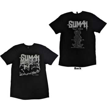 Merce Sum 41: Sum 41 Unisex T-shirt: Band Photo European Tour 2022 (back Print & Ex-tour) (small) S