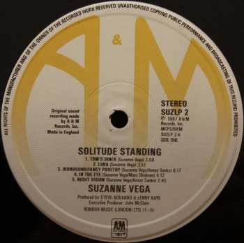 LP Suzanne Vega: Solitude Standing