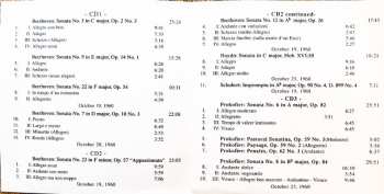 6CD/Set di cofanetti Sviatoslav Richter: Carnegie Hall, New York, October 19, 23, 25, 28, 30, 1960 - Sviatoslav Richter Achives, Vol. 10