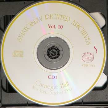 6CD/Set di cofanetti Sviatoslav Richter: Carnegie Hall, New York, October 19, 23, 25, 28, 30, 1960 - Sviatoslav Richter Achives, Vol. 10