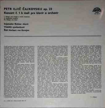 LP Pyotr Ilyich Tchaikovsky: Koncert Pro Klavír A Orchestr Č.1 B Moll Op.23